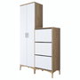 Hanah Home Soporte de Entrada Nogal y Blanco